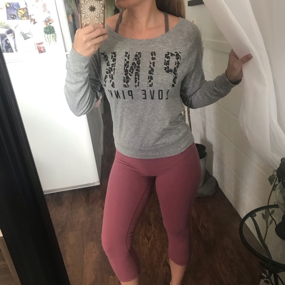 PINK Victoria’s Secret Leopard Print Letter Top - Picture 4 of 8